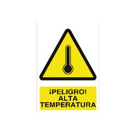SEÑAL ADHESIVA 148X105 MM. ¡PELIGRO! ALTA TEMPERATURA