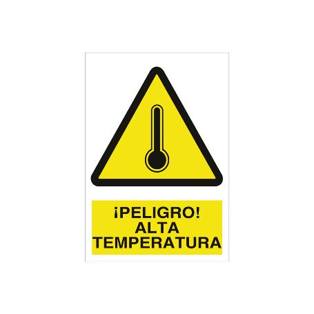 SEÑAL POLIESTIRENO 420X297 MM. ¡PELIGRO! ALTA TEMPERATURA