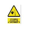 SEÑAL ADHESIVA 297X210MM. ¡PELIGRO! RIESGO DE ATRAPAMIENTO