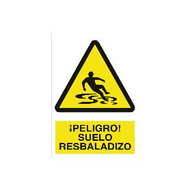SEÑAL POLIESTIRENO 420X297MM. ¡PELIGRO! SUELO RESBALADIZO