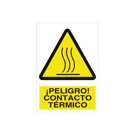 SEÑAL POLIESTIRENO 210X148MM. ¡PELIGRO! CONTACTO TÉRMICO