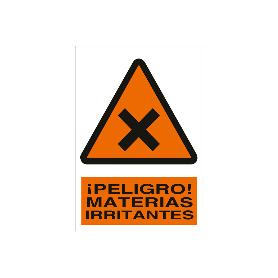 SEÑAL POLIESTIRENO 420X297MM. ¡PELIGRO! MATERIAS IRRITANTES