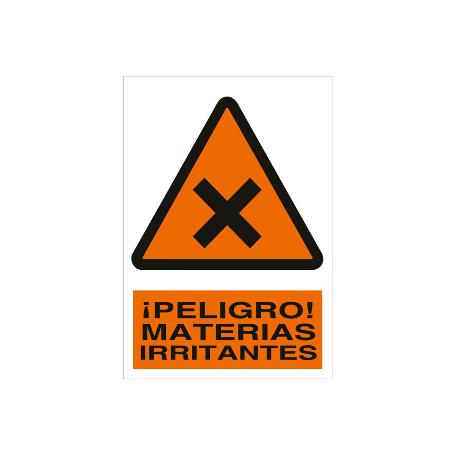 SEÑAL POLIESTIRENO 420X297MM. ¡PELIGRO! MATERIAS IRRITANTES