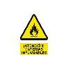 SEÑAL POLIESTIRENO 297X210MM. ¡ATENCIÓN! MATERIAS INFLAMABLES