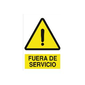 SEÑAL POLIESTIRENO 210X148MM. FUERA DE SERVICIO