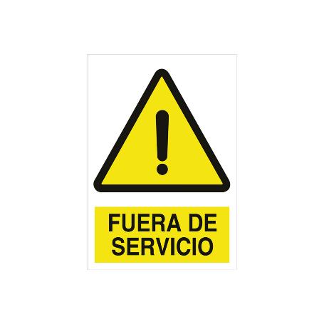 SEÑAL POLIESTIRENO 210X148MM. FUERA DE SERVICIO