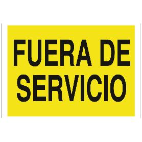 SEÑAL POLIESTIRENO 297X210MM. FUERA DE SERVICIO