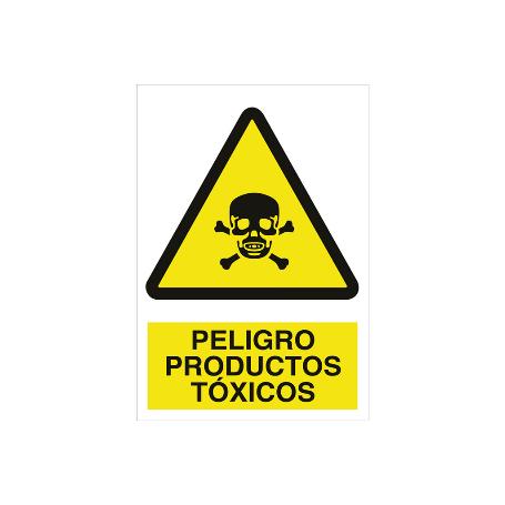 SEÑAL ADHESIVA 210X148 MM. PELIGRO PRODUCTOS TÓXICOS