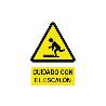 SEÑAL ADHESIVA 148X105 MM. CUIDADO ESCALÓN
