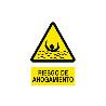 SEÑAL POLIESTIRENO 210 X 148 MM RIESGO DE AHOGAMIENTO. EL DISEÑO DE LA SEÑAL PUEDE VARIAR, PERO EN NINGÚN CASO SE V