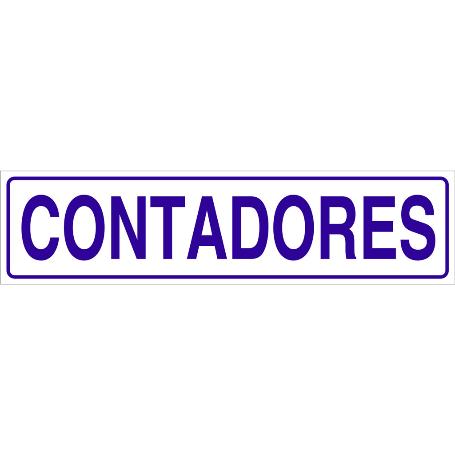 SEÑAL GLASSPACK ADHESIVA 250X62MM. CONTADORES