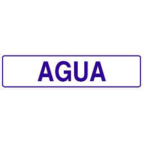 SEÑAL GLASSPACK ADHESIVA 250X62MM. AGUA