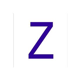 SEÑAL GLASSPACK ADHESIVA 62X62MM. Z LETRA EN GLASSPACK