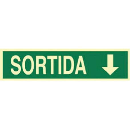 SEÑAL LUMINISCENTE 400X100MM. SORTIDA