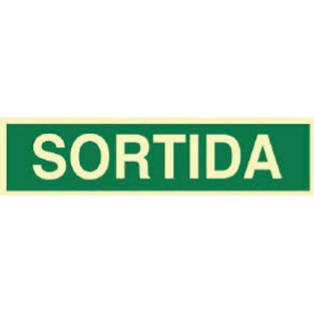SEÑAL LUMINISCENTE 400X100MM SORTIDA