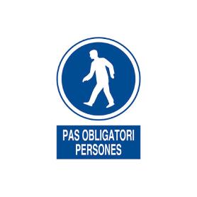 SEÑAL POLIESTIRENO 297X210 MM OBLIGATORI PERSONES