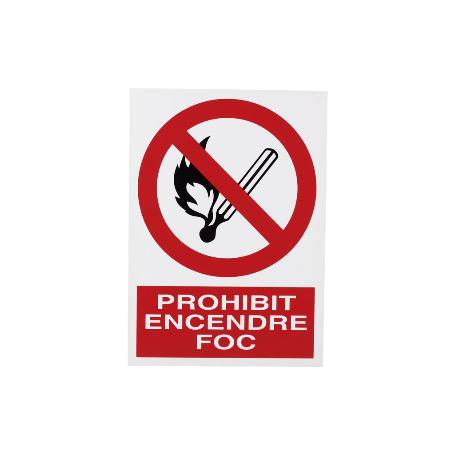 SEÑAL POLIESTIRENO 297X210 MM PROHIBIT ENCENDRE FOC