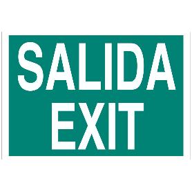 SEÑAL LUMINISCENTE 420X297MM. SEÑAL SALIDA / EXIT