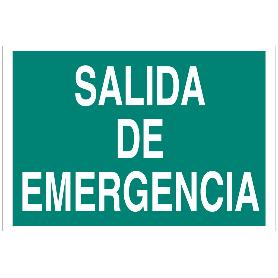 SEÑAL LUMINISCENTE 420X297MM. SALIDA DE EMERGENCIA TEXTO