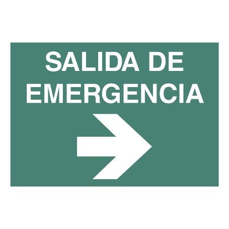SEÑAL LUMINISCENTE 297X210MM. SALIDA DE EMERGENCIA TEXTO