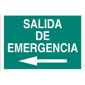 SEÑAL LUMINISCENTE 210X148MM. SALIDA DE EMERGENCIA TEXTO