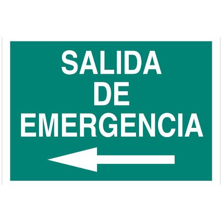 SEÑAL LUMINISCENTE 420X297MM. SALIDA DE EMERGENCIA TEXTO