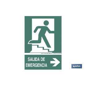 SEÑAL LUMINISCENTE 297X210MM. SALIDA DE EMERGENCIA TEXTO
