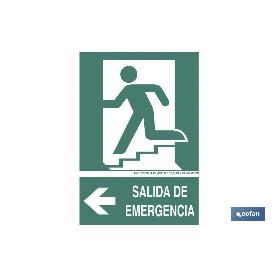 SEÑAL LUMINISCENTE 297X210MM. SALIDA DE EMERGENCIA TEXTO
