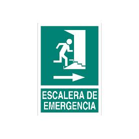 SEÑAL LUMINISCENTE 297X210MM. ESCALERA DE EMERGENCIA