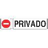 SEÑAL GLASSPACK ADHESIVA 175X45MM. PRIVADO