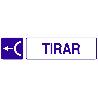 SEÑAL GLASSPACK ADHESIVA 250X62MM. TIRAR