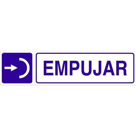 SEÑAL GLASSPACK ADHESIVA 250X62MM. EMPUJAR