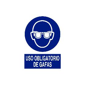 SEÑAL ADHESIVA 297X210MM. USO OBLIGATORIO DE GAFAS
