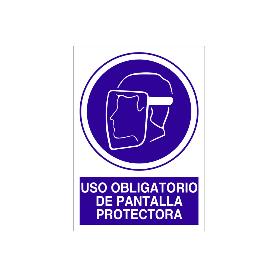 SEÑAL POLIESTIRENO  297X210MM. USO OBLIGATORIO DE PANTALLA PROTECTORA