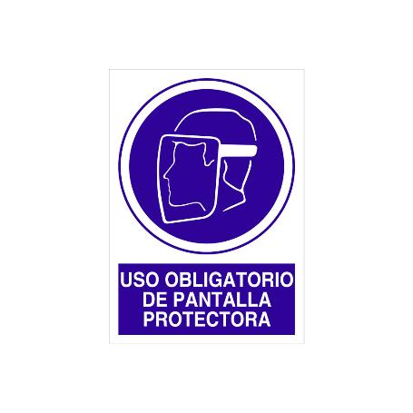SEÑAL POLIESTIRENO  297X210MM. USO OBLIGATORIO DE PANTALLA PROTECTORA