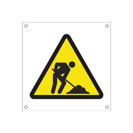 SEÑAL POLIPROPILENO CELULAR 600X600MM OB10 OBRAS
