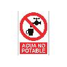 SEÑAL ADHESIVA 210X148MM. AGUA NO POTABLE