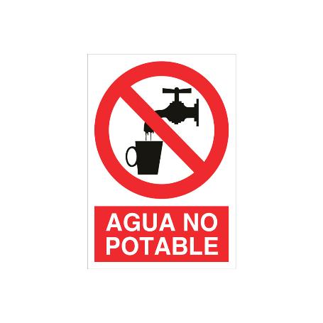 SEÑAL ADHESIVA 297X210MM. AGUA NO POTABLE