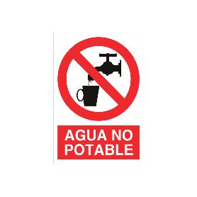 SEÑAL POLIESTIRENO 420X297MM. AGUA NO POTABLE