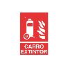 SEÑAL LUMINISCENTE 420X297MM. CARRO EXTINTOR PICTOGRAMA + TEXTO