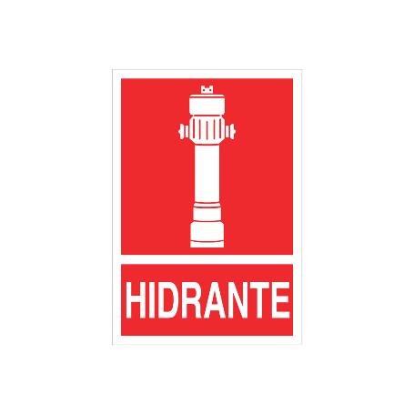 SEÑAL LUMINISCENTE 210X148MM. HIDRANTE PICTOGRAMA + TEXTO