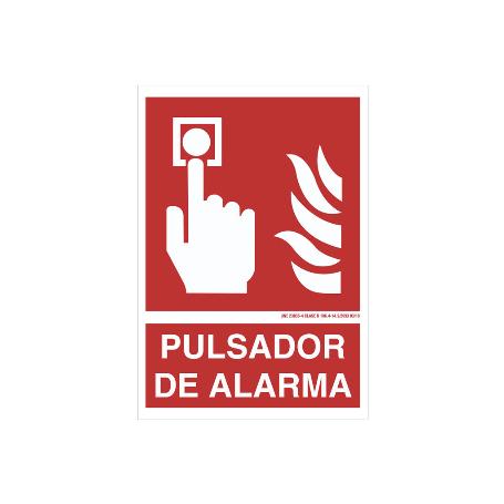 SEÑAL LUMINISCENTE 420X297MM. PULSADOR DE ALARMA