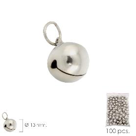 CASCABEL NIQUELADO  13 MM.  (BOLSA 100 UNIDADES)