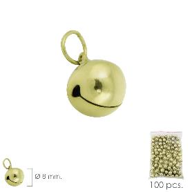 CASCABEL DORADO   8 MM.  (BOLSA 100 UNIDADES)