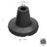 TACO GOMA BASTON NEGRO TUBO Ø 19 MM. / BASE Ø 85 MM. TIPO VENTOSA BOLSA 5 UNIDADES