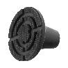 TACO GOMA BASTON NEGRO TUBO Ø 19 MM. / BASE Ø 85 MM. TIPO VENTOSA BOLSA 5 UNIDADES
