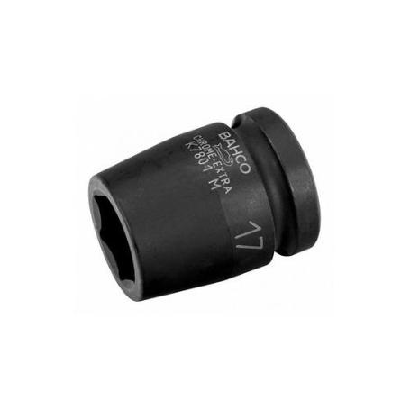 LLAVE VASO IMPACTO CUADRADILLO 1/2 BOCA HEXAGONAL SERIE CORTA METRICA M-22