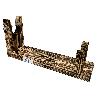 TALOX JAMONERO MADERA ARTESANO ANDALUZ BASE 52X14X3,5 -ALTO 25CM