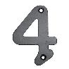 NUMERO 4 HIERRO FORJADO 100MM.