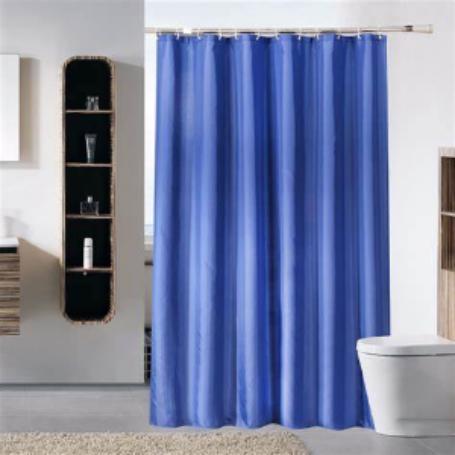 CORTINA BAÑO PVA AZUL